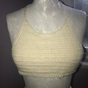 Cream Crochet Bralette